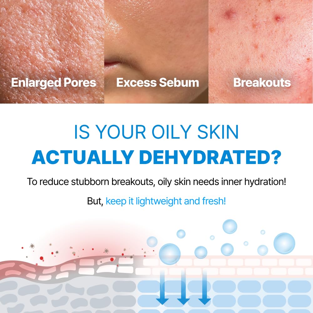 De:maf applying serum to cheek, demonstrates non-greasy finish benefit