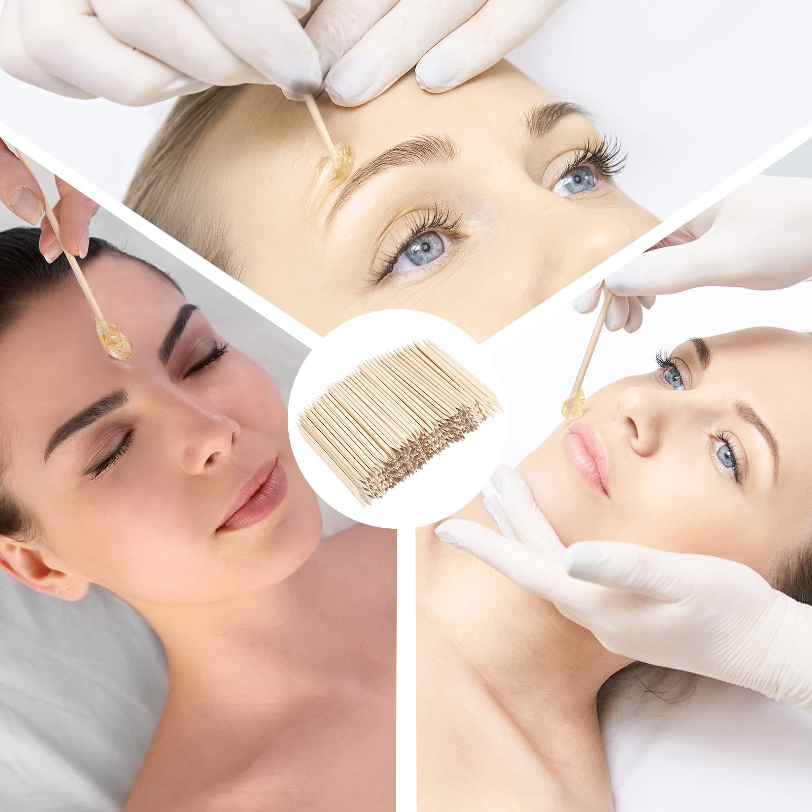 Demissle stick applying wax to upper lip and nose area for small-area control