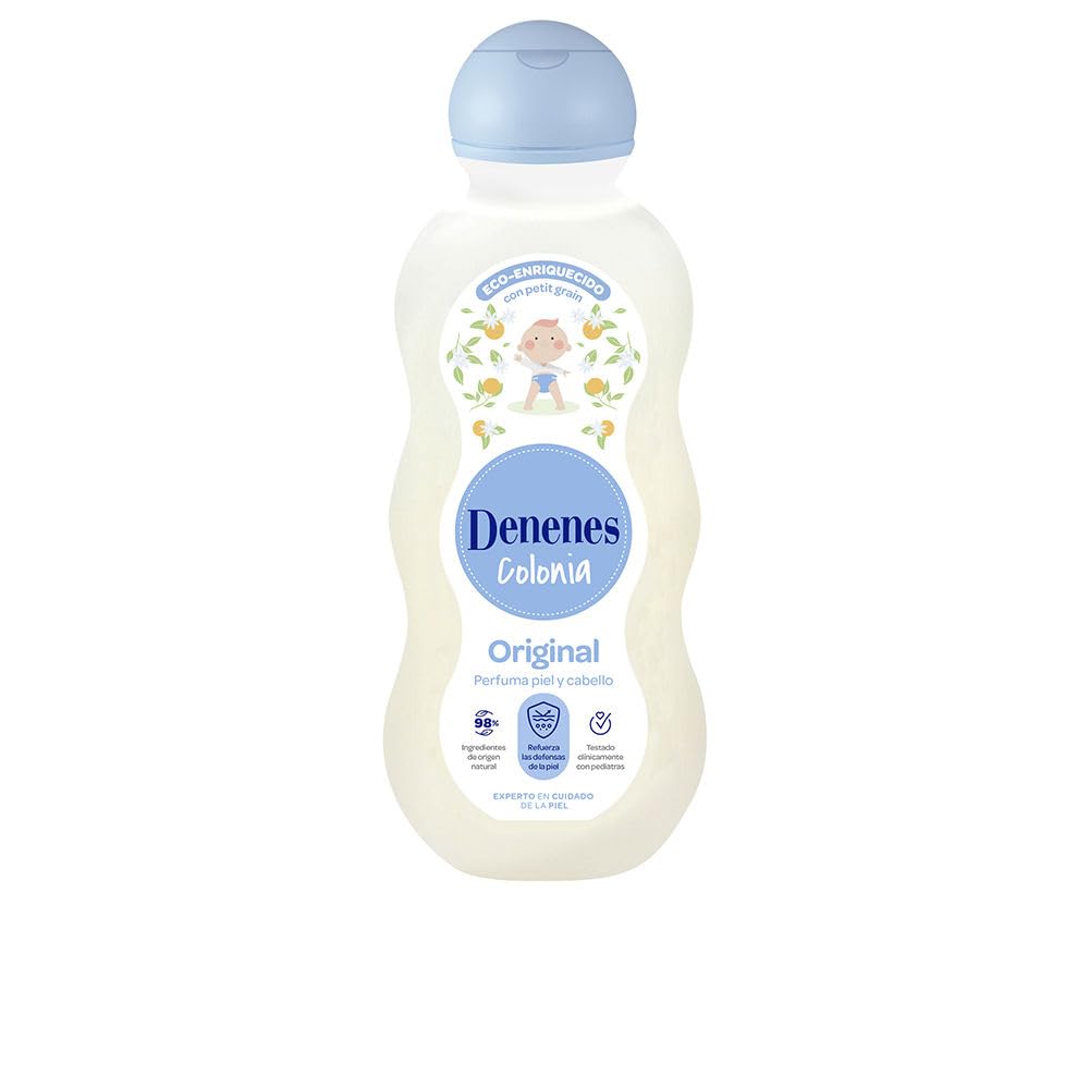 Denenes front bottle view showing label and large 600ml size for gentle fragrance