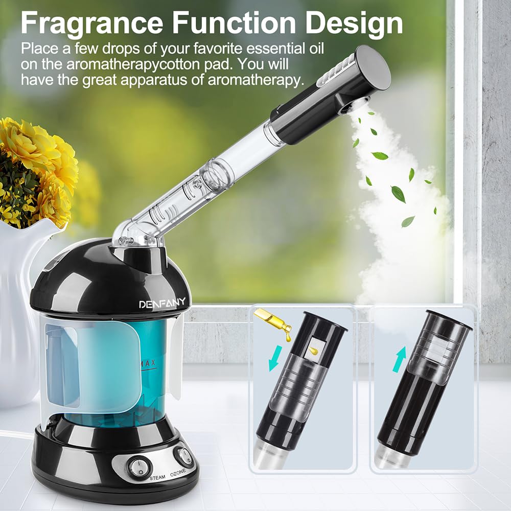 Denfany nozzle close-up demonstrating 360° rotation for precise steam direction advantage