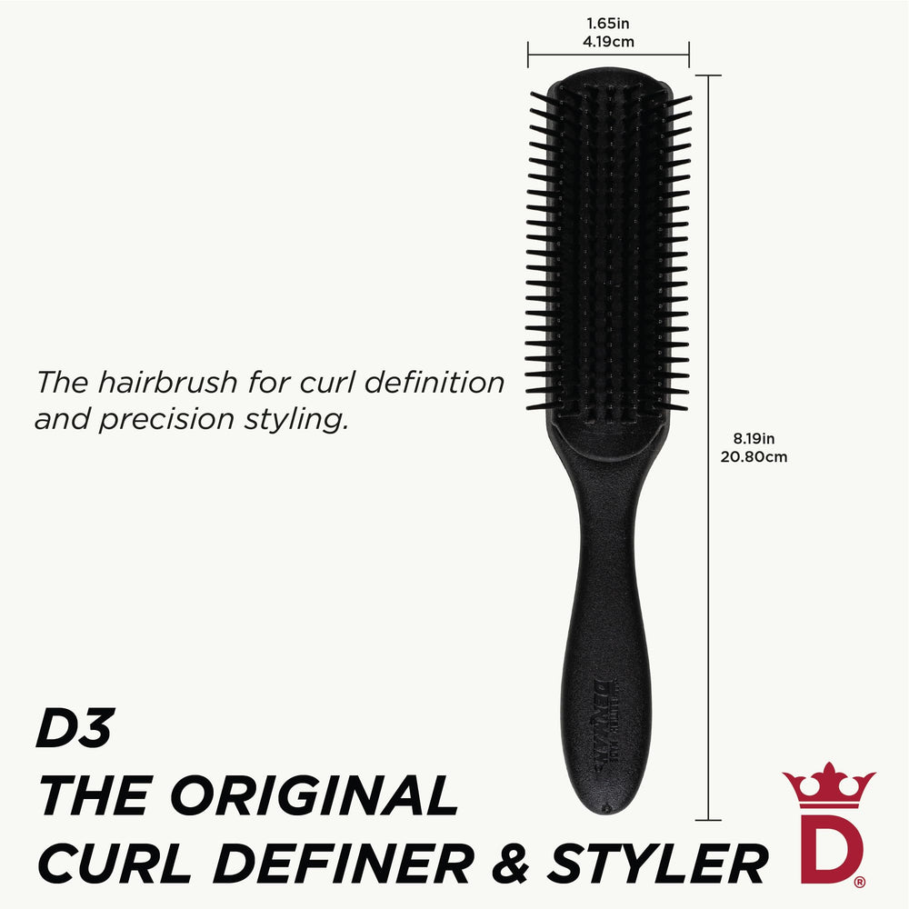 Denman D3 back pad detail highlighting anti-static cushion for smoother brushing