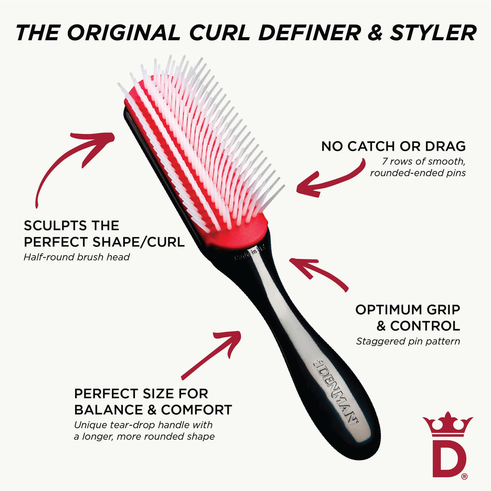 Denman D3 with diffuser blow-dry creating voluminous, defined curls and less frizz
