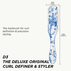 Denman D3 handle close-up showing comfortable grip and precise control benefit