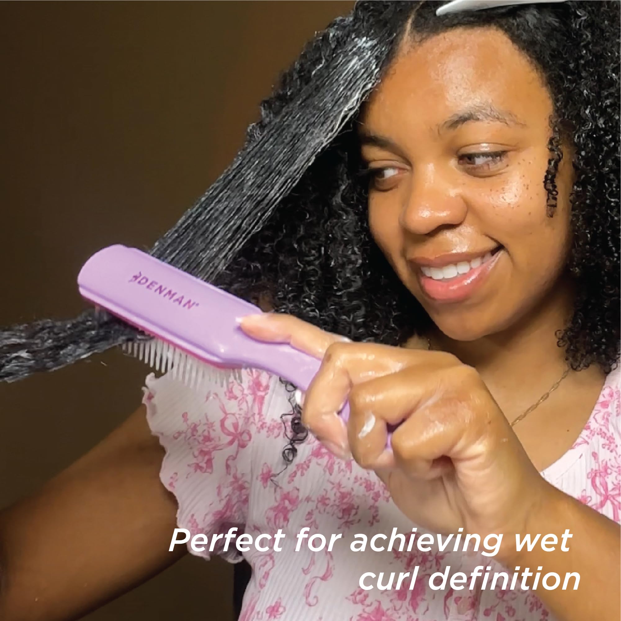 Denman D3 packaging showing brand and brush specifications for buyers