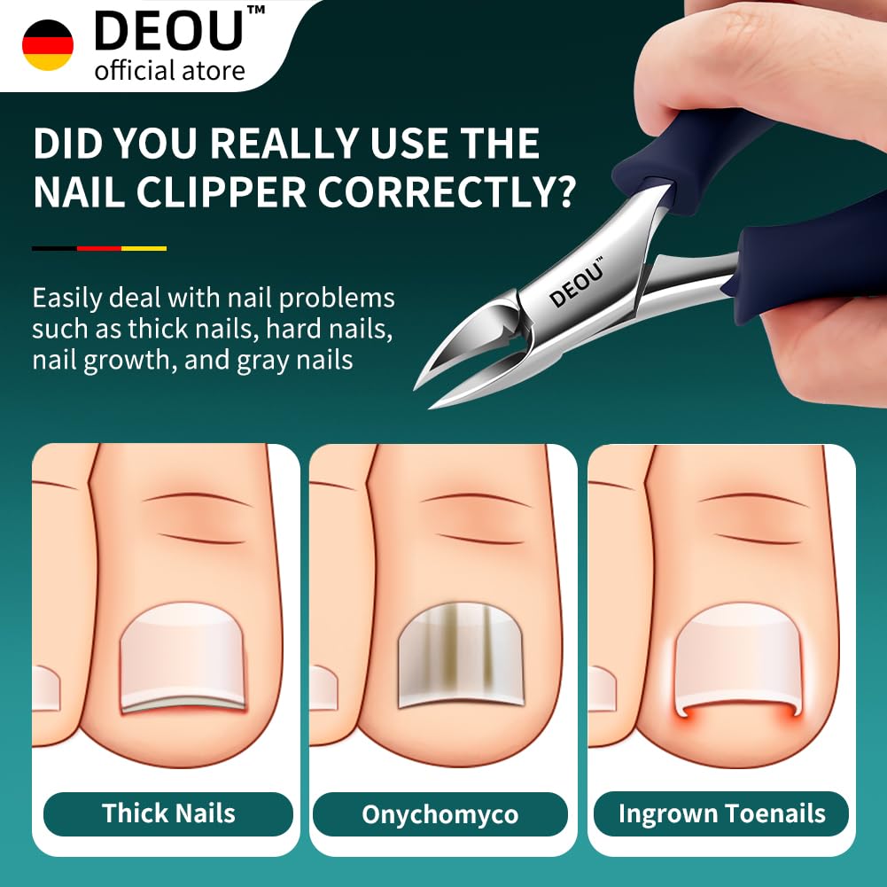 DEOU close-up of steel blade edge, showing precision cutting benefit