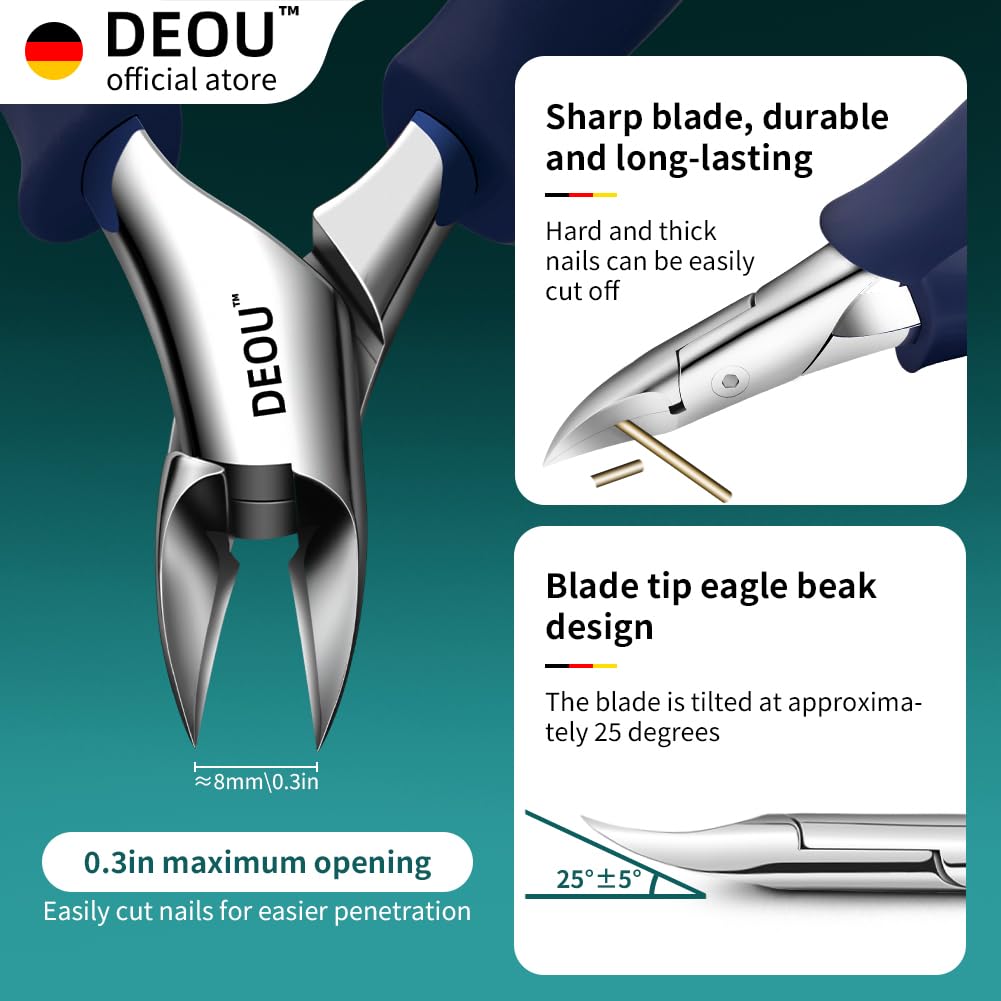 DEOU handle grip detail with TPR rubber, offering anti-slip comfort