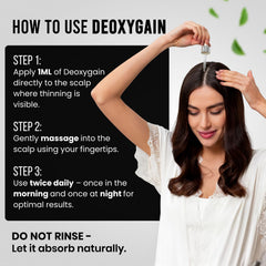 Deoxygain label close-up listing 2DDR and botanical ingredients for support
