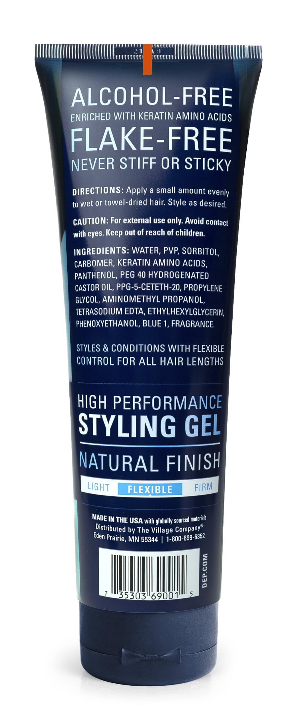Dep gel open jar texture close-up showing smooth clear gel consistency