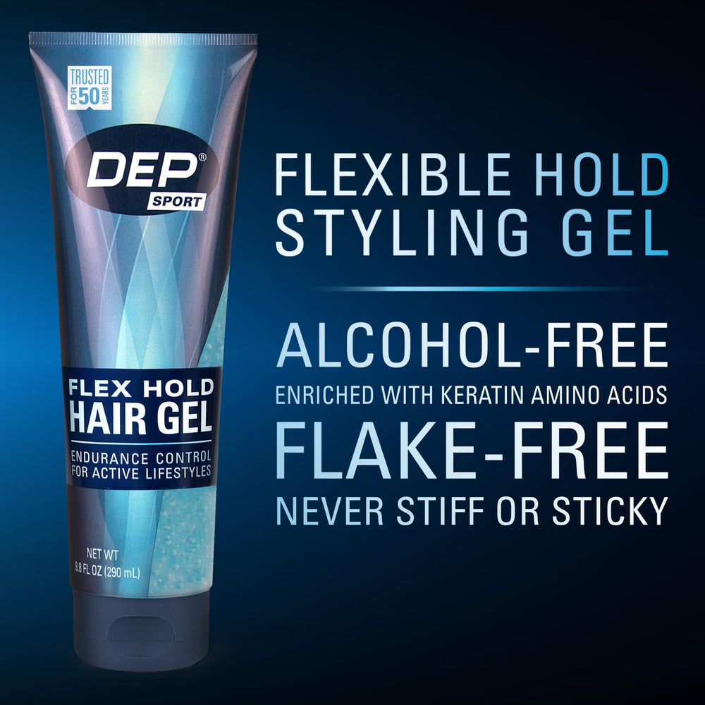Dep-styled slick back created with Dep gel demonstrating defined hold