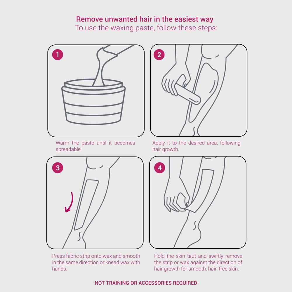 DEPIL BELLA jar on bathroom shelf with towel suggesting salon-quality home care
