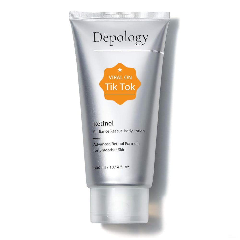 depology front packaging showing bottle and label, communicates size and clarity