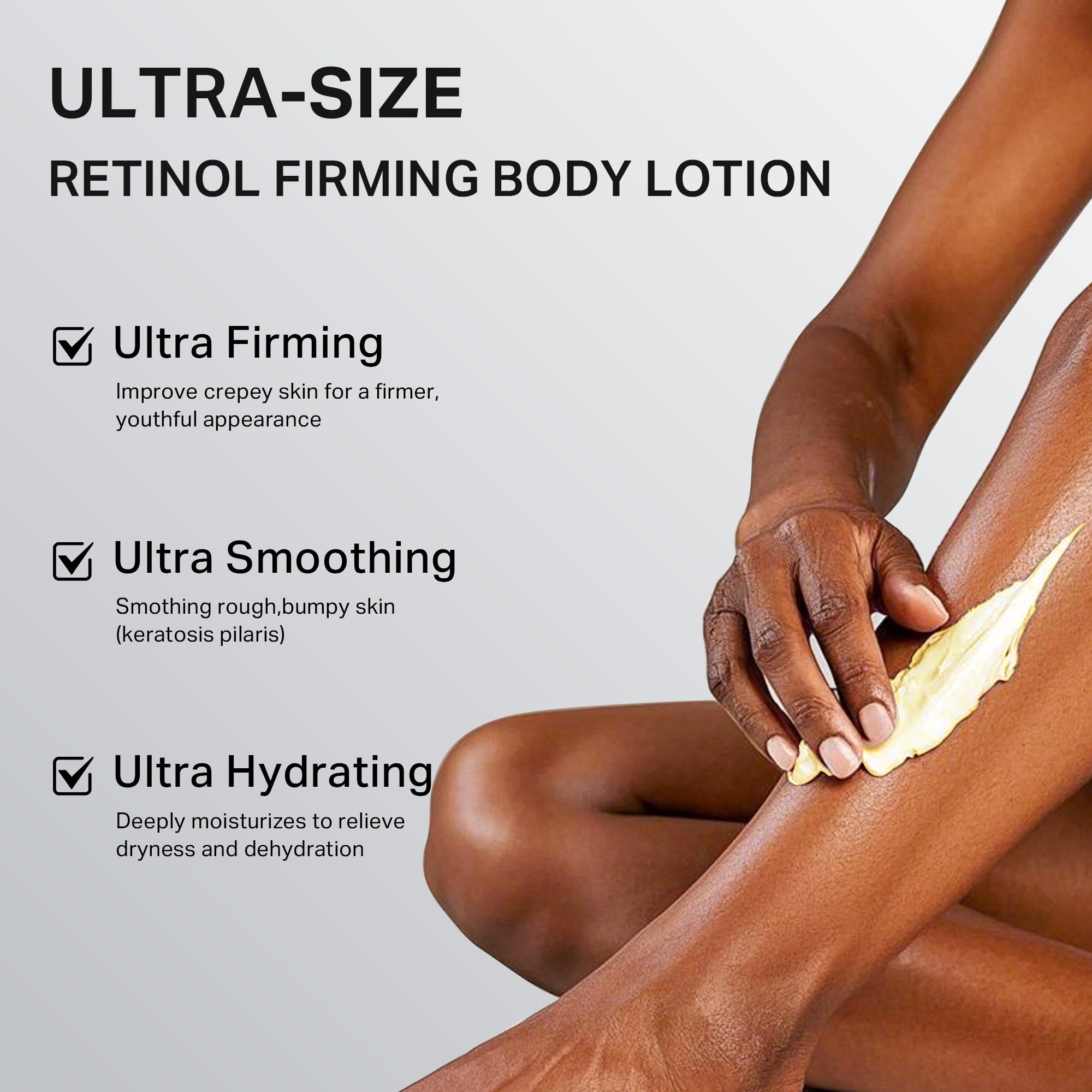 depology lotion texture closeup on fingertip, highlights creamy smoothing benefit