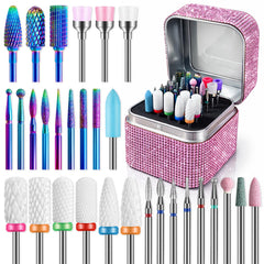 Depvko front view of 30pc drill bit kit showing organized layout and portability