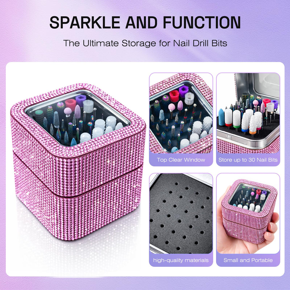 Depvko metal storage case open with bits organized for easy selection and travel