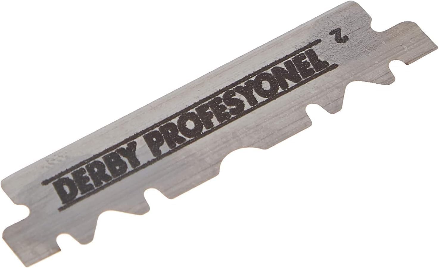 Derby close-up of blade edge highlighting coated finish for smoother glide