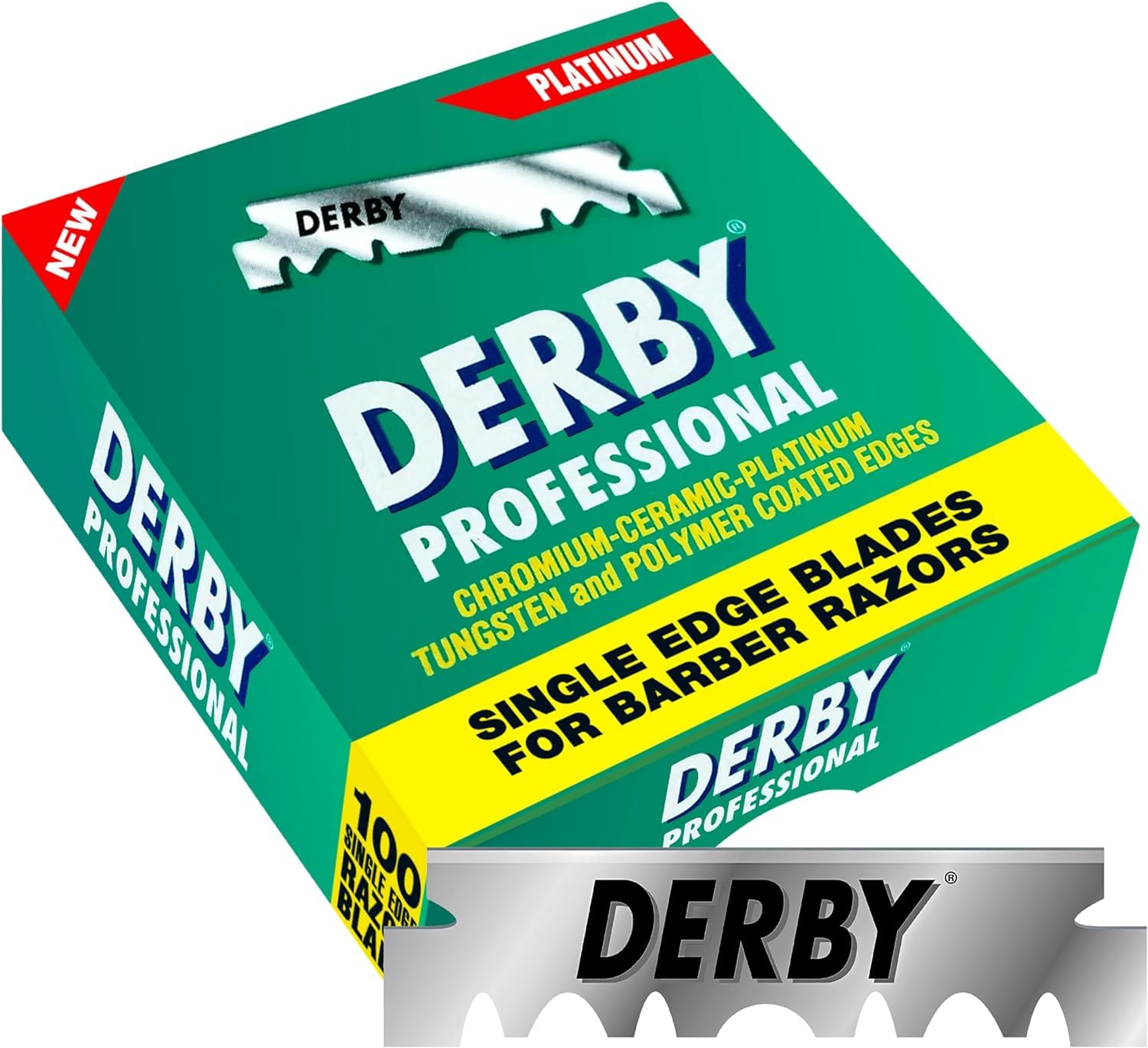 Derby blade installed in a straight razor demonstrating fit and ease