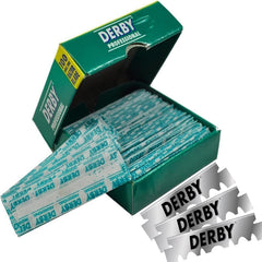 Derby individually wrapped blade in wax paper ready for hygienic use