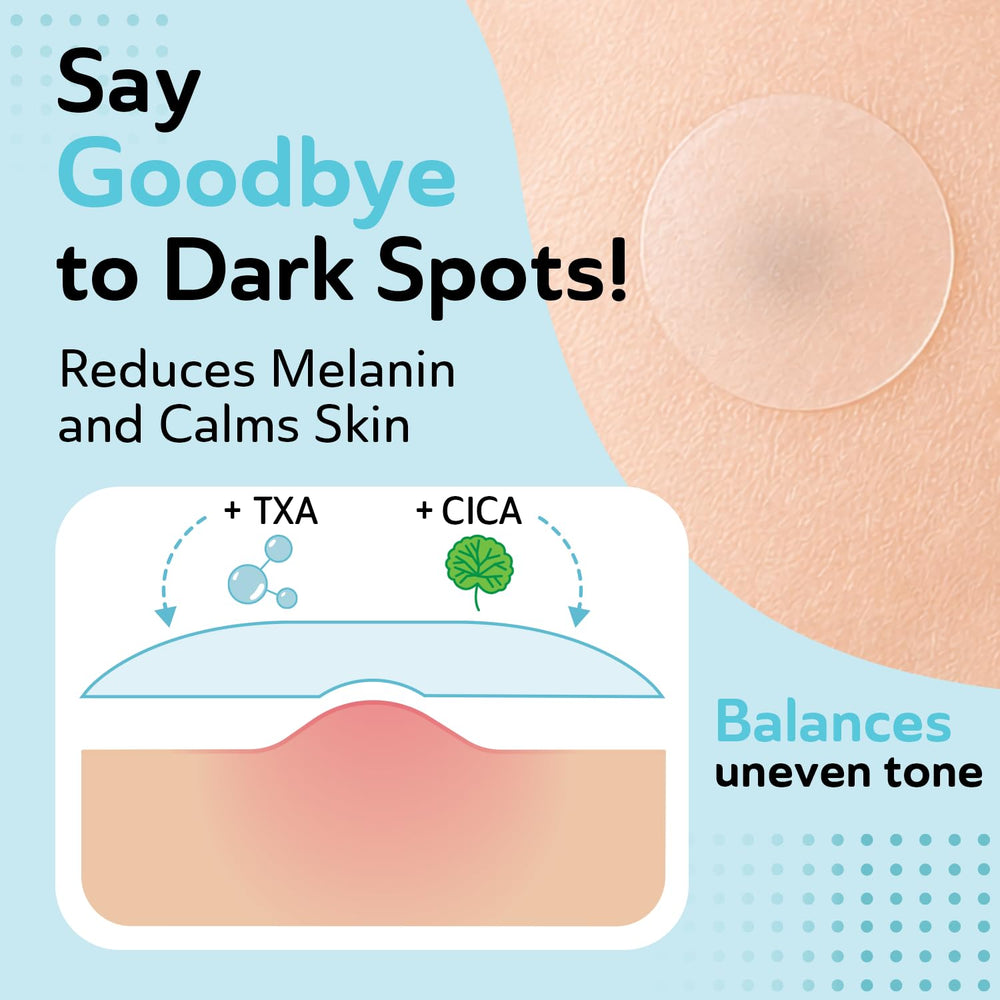 DERMA ANGEL single patch applied to cheek demonstrating discreet wear