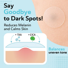 DERMA ANGEL single patch applied to cheek demonstrating discreet wear