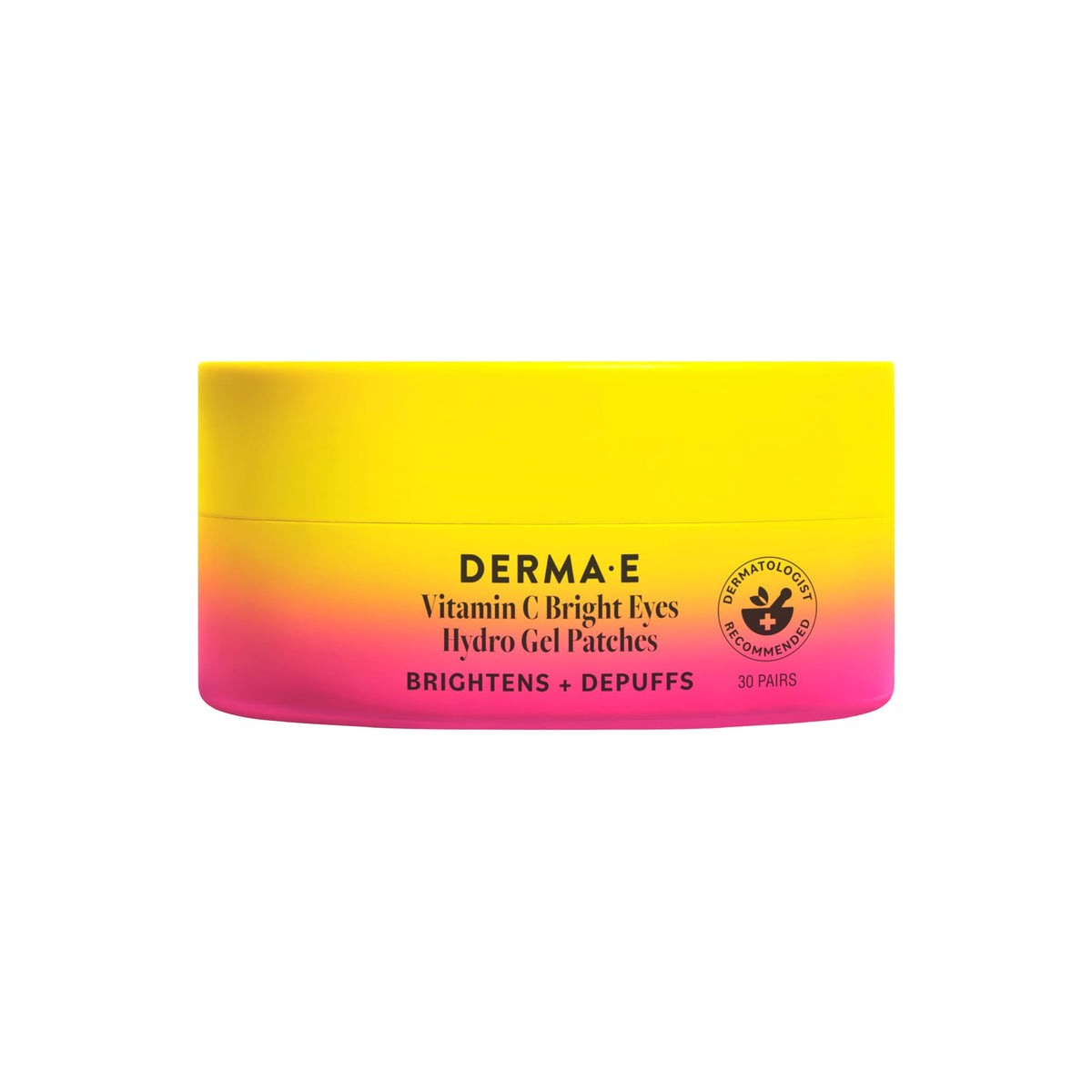 Derma E front packaging shows product name and 30 pairs, offering clarity