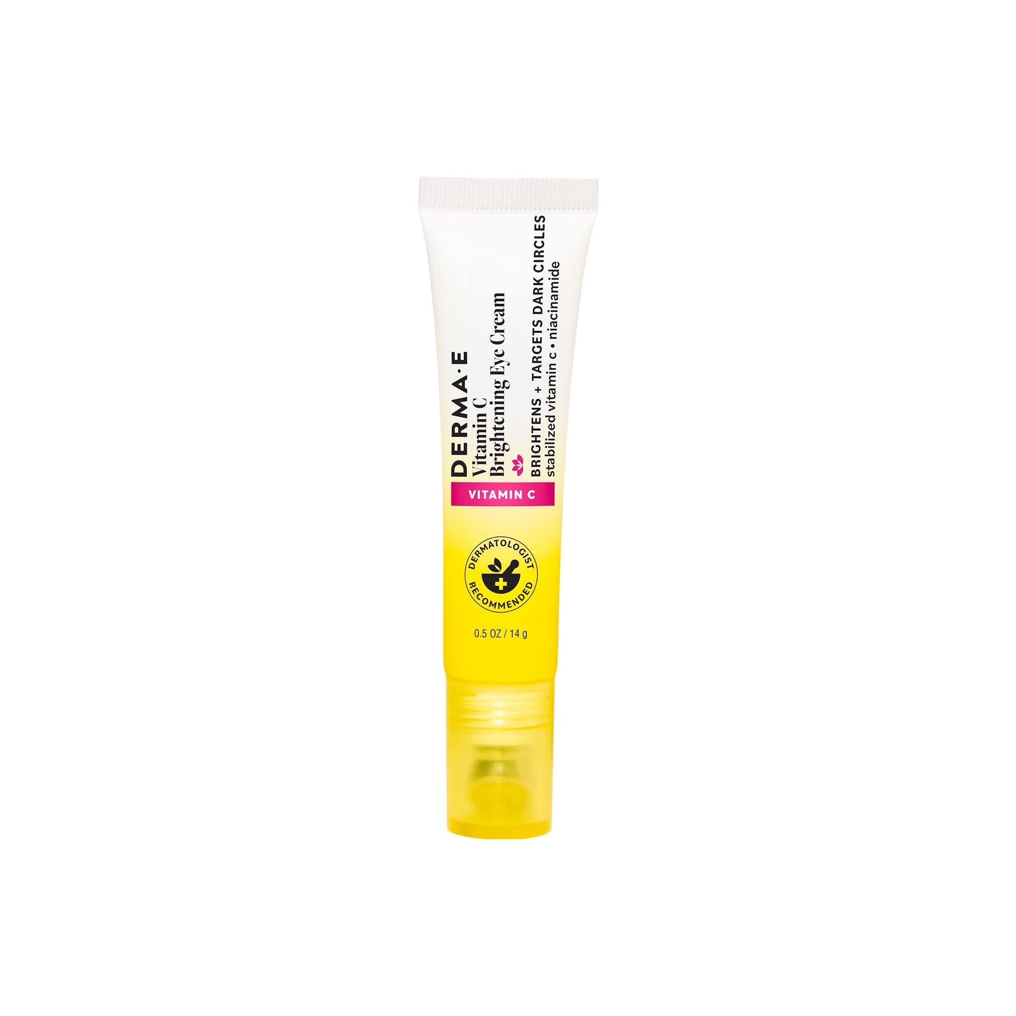 Derma E front packaging showing product and benefit of brightening