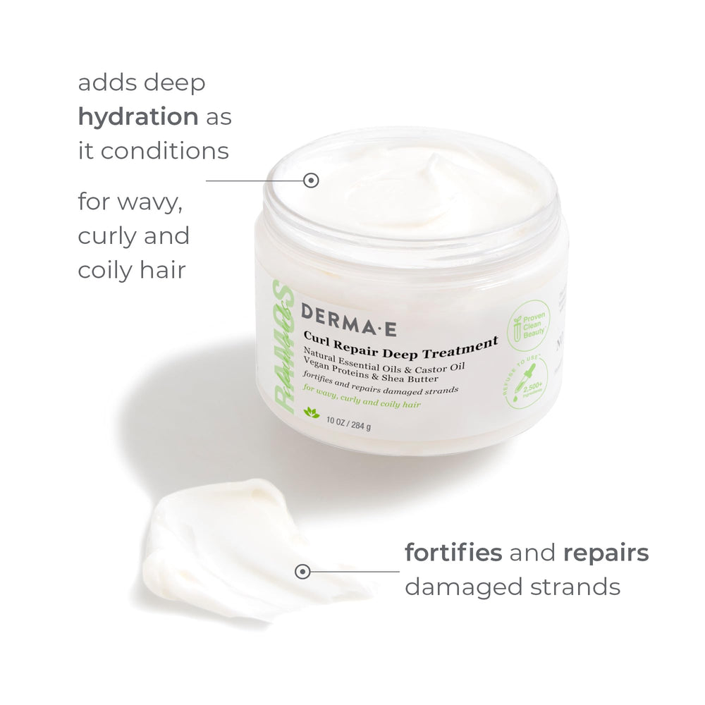 DERMA E open jar texture shot highlighting creamy mask for deep hydration