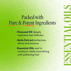 Derma E swatch on hair strand showing definition and sheen