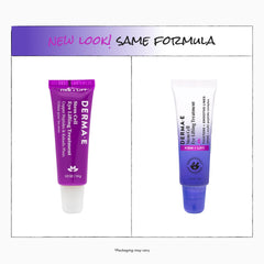 Derma E illustrated before and after eye area, shows improved firmness visual