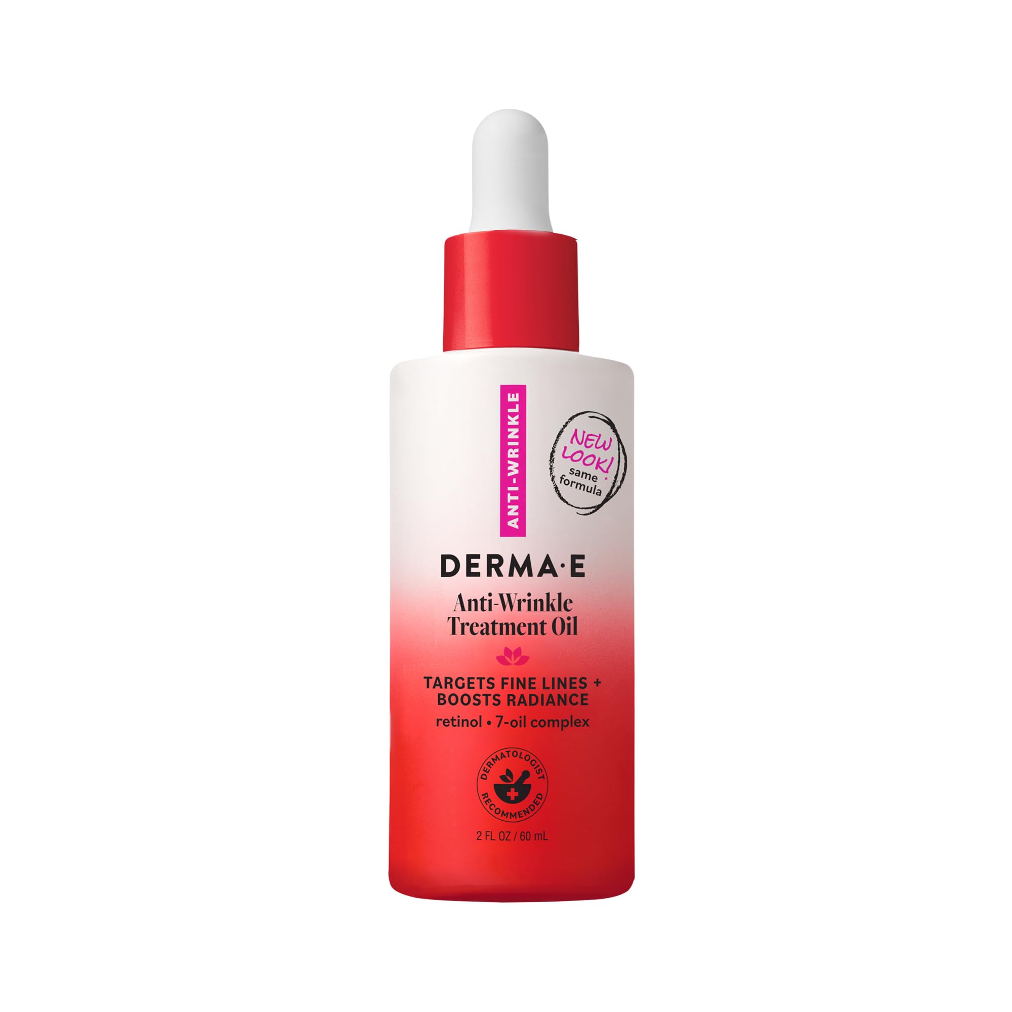 DERMA E front bottle showing product and size, conveys trusted anti-aging benefits