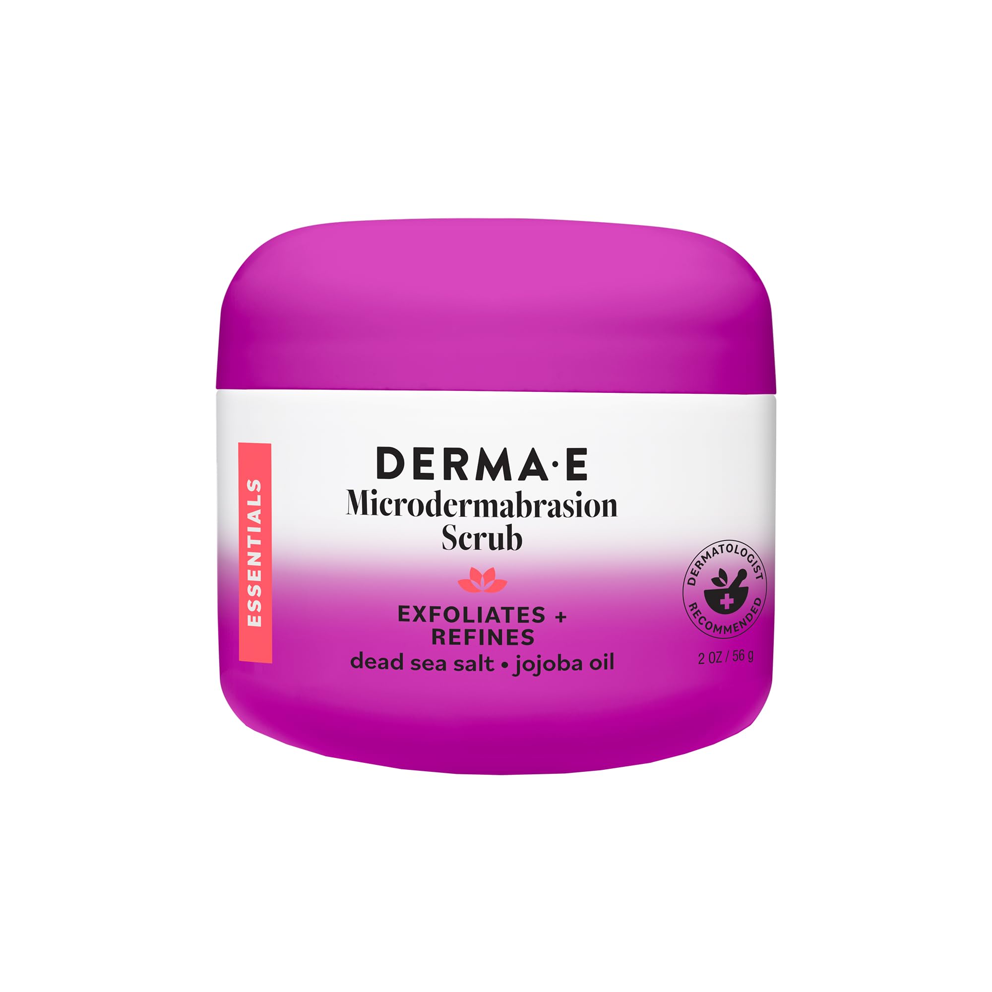 DERMA E front packaging showing 2 oz scrub and benefits