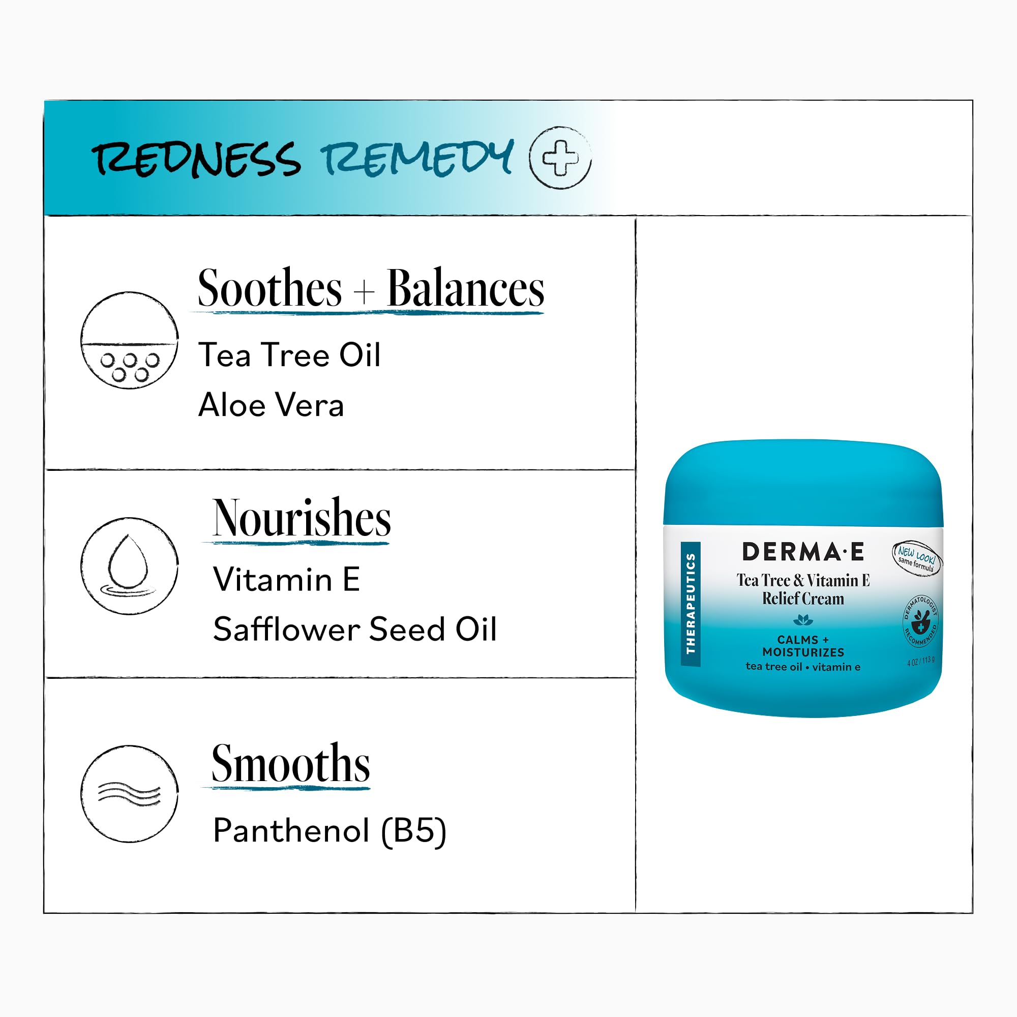Derma E on bathroom counter in daily routine portraying soothing relief