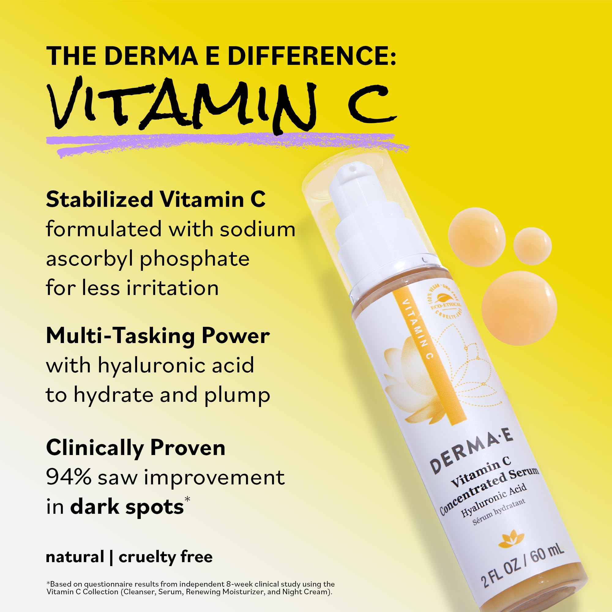 Derma E bottle on bathroom shelf styled for daily routine and aesthetic benefit