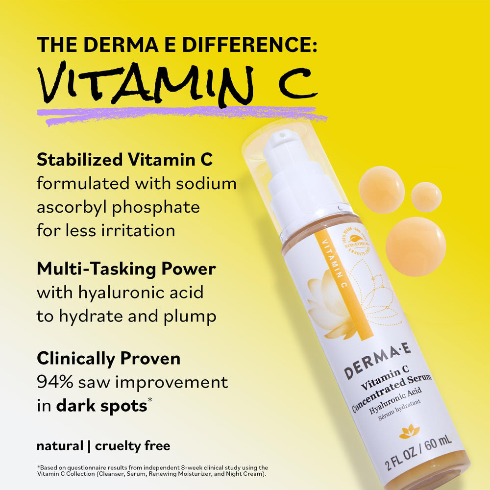 Derma E bottle on bathroom shelf styled for daily routine and aesthetic benefit