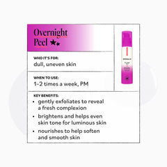 Derma E application on cheek modeling overnight brightening benefit
