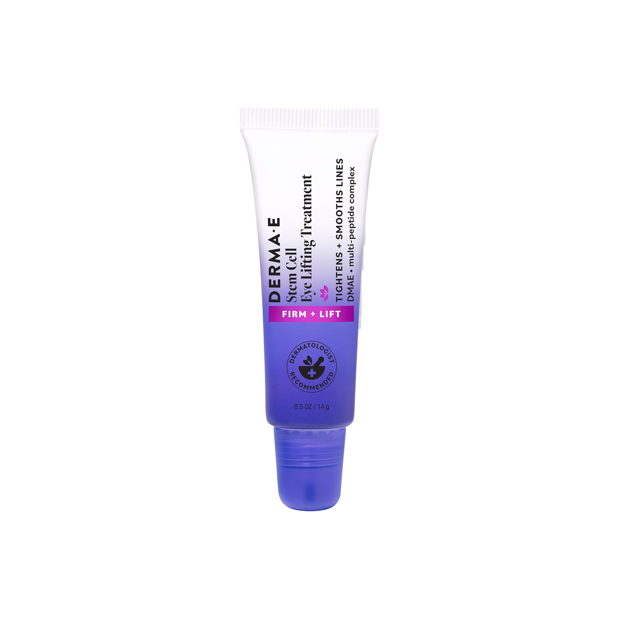 Derma E front packaging showing product name and size, clear branding and benefits