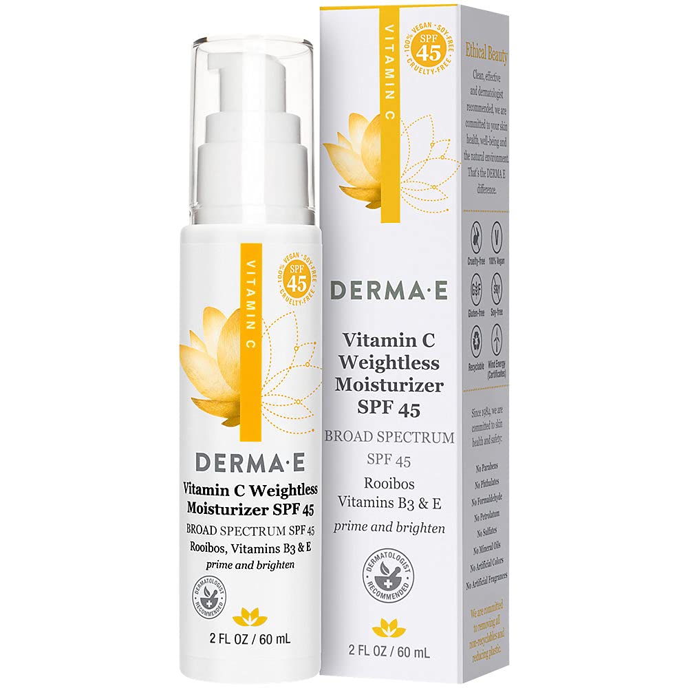 Derma E close-up texture highlighting lightweight absorption and smooth finish