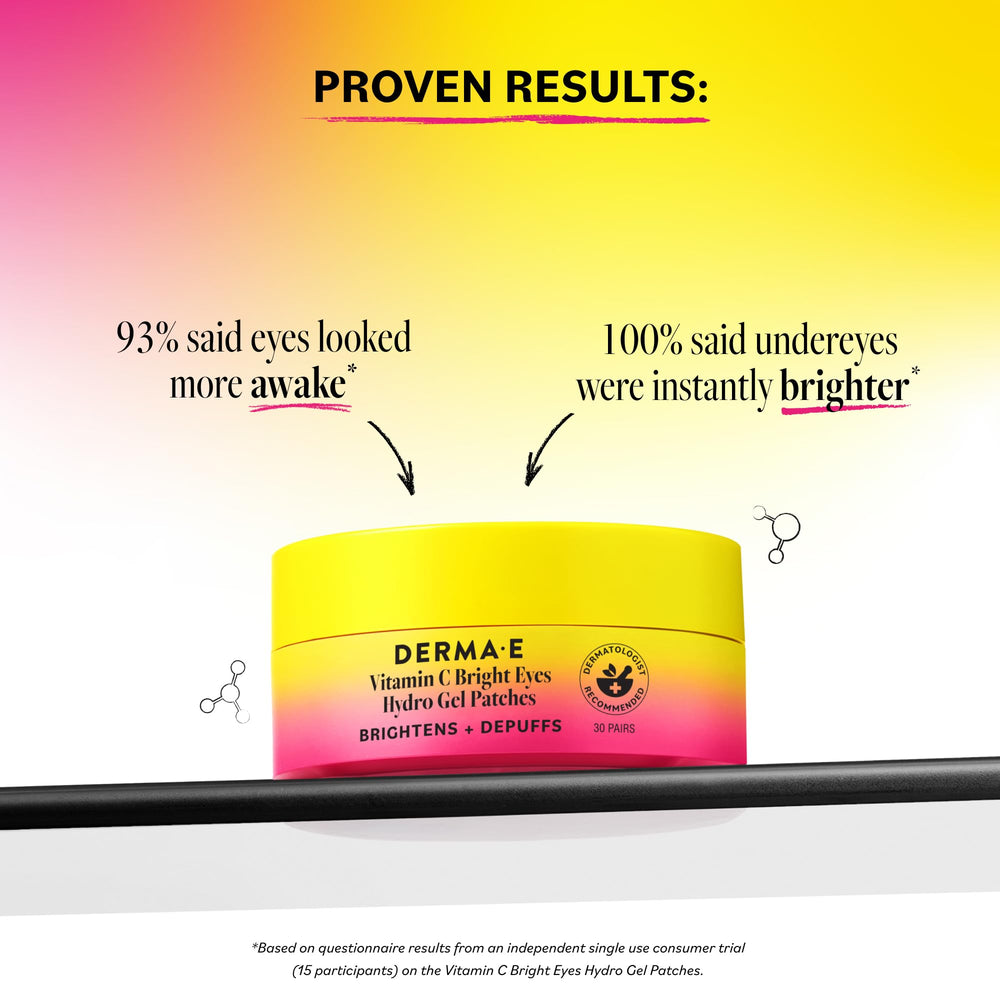 Derma E close-up of hydrogel texture highlighting cooling, hydrating benefits