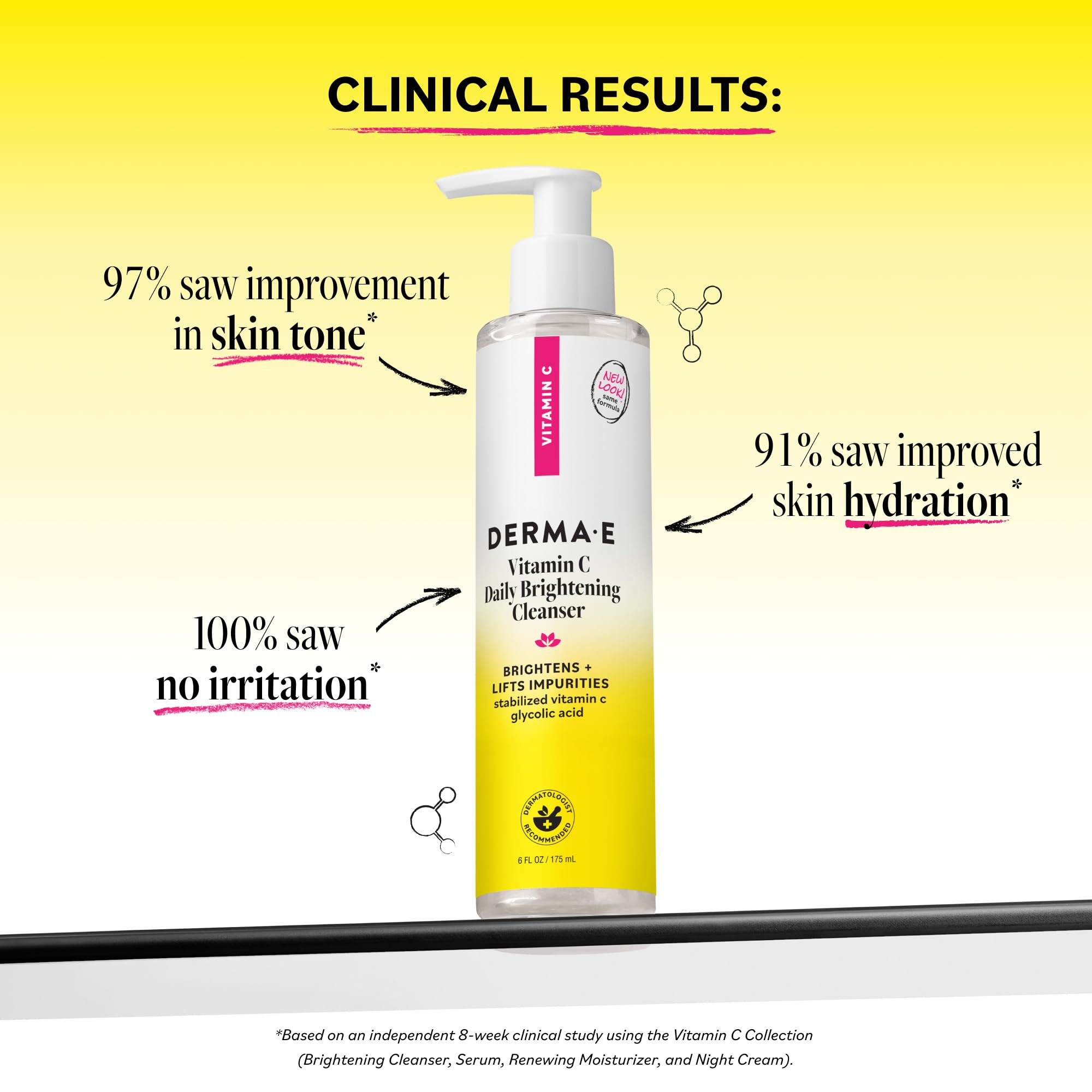 Derma E pump dispensing foaming cleanser for easy daily use