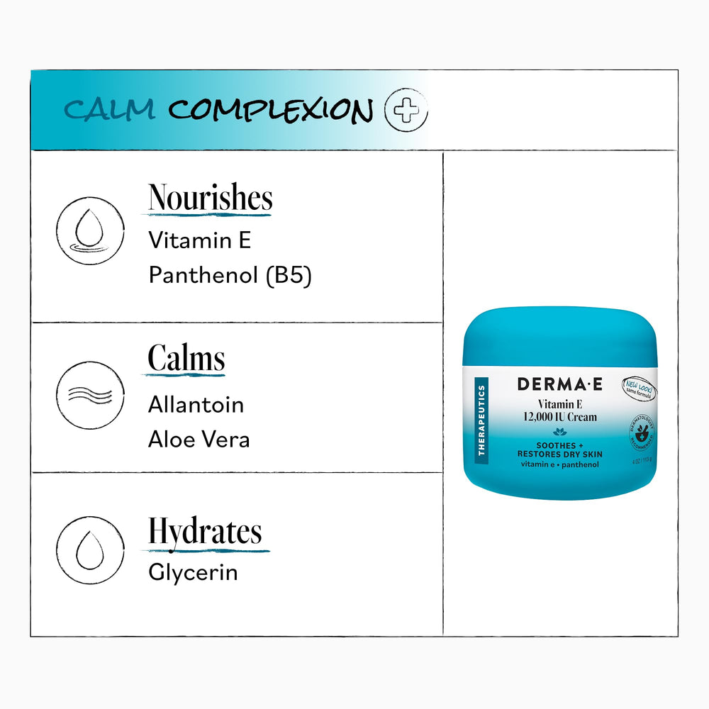 DERMA E applying cream to hands demonstrating nourishing hydration