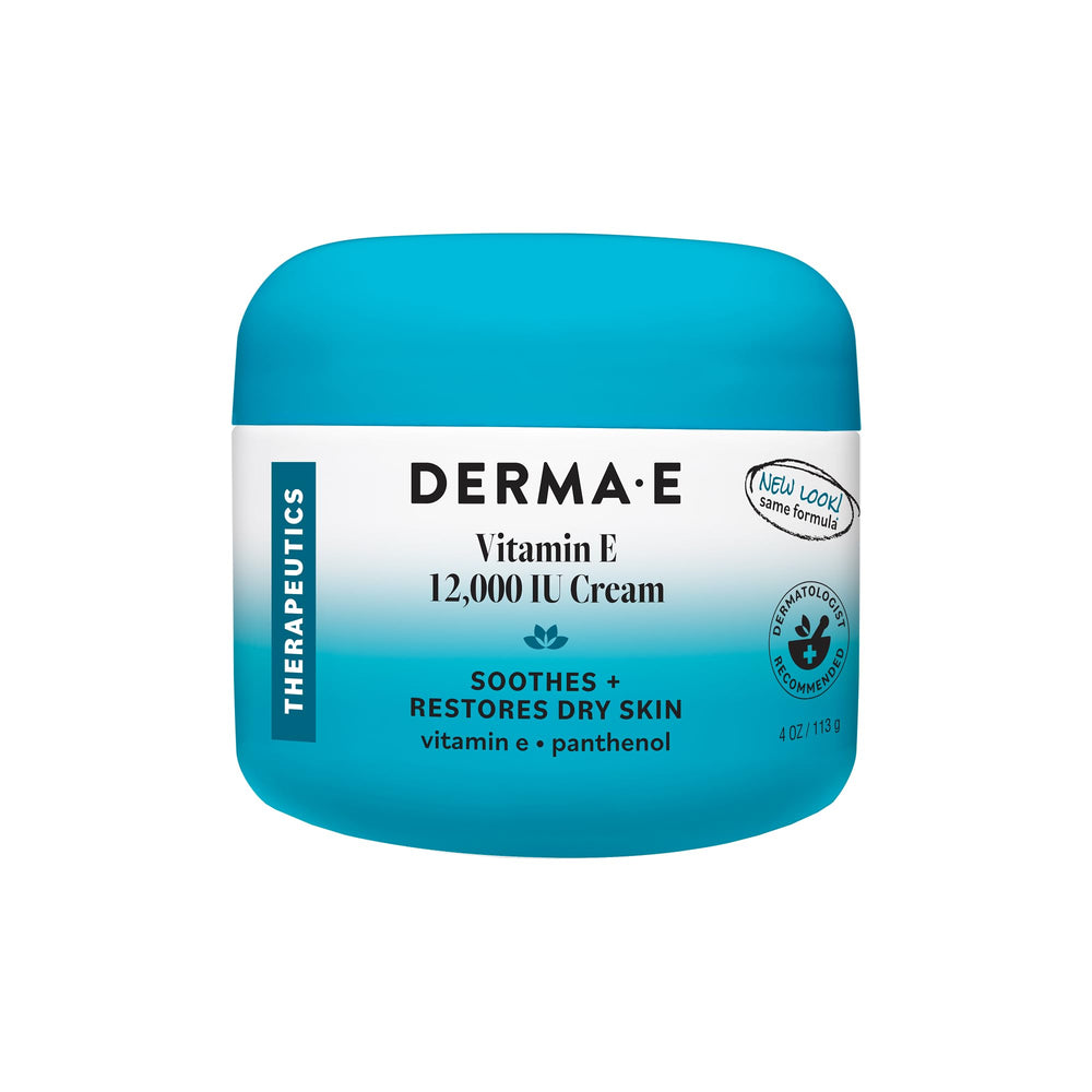 DERMA E front jar view showing clean-packaging and easy-scoop benefit
