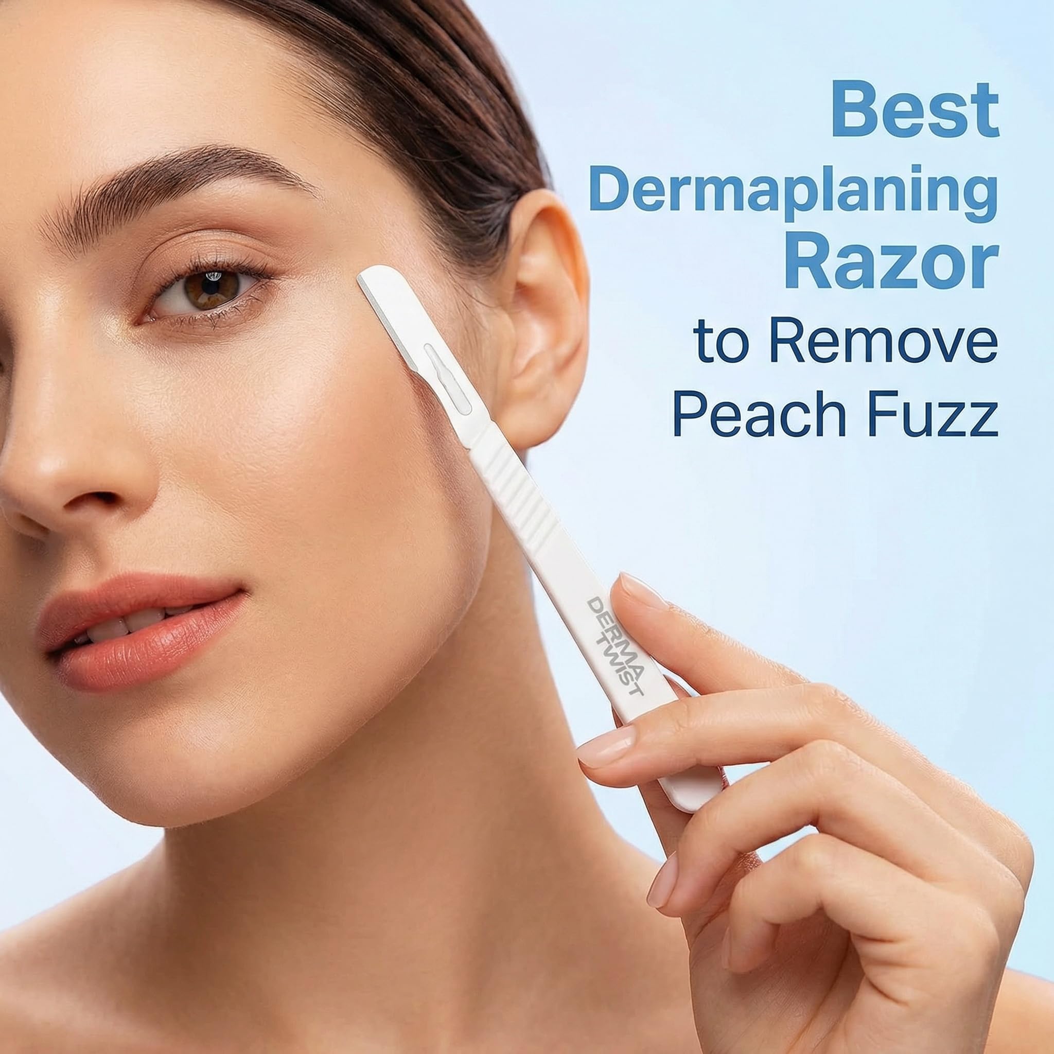 Derma Twist before and after makeup-ready skin showing refined texture