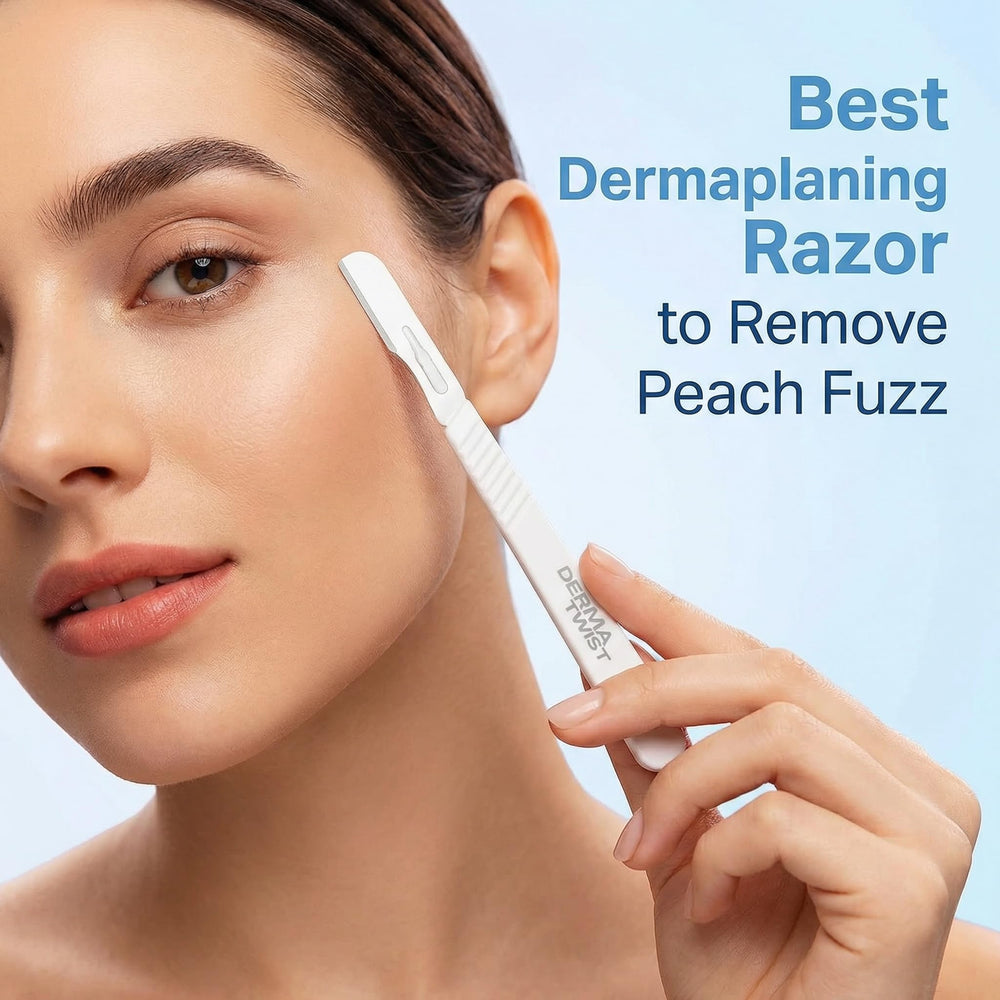 Derma Twist before and after makeup-ready skin showing refined texture
