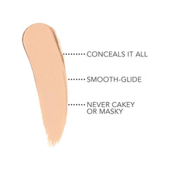 Dermablend concealer stick tip texture close-up showing creamy glide benefit