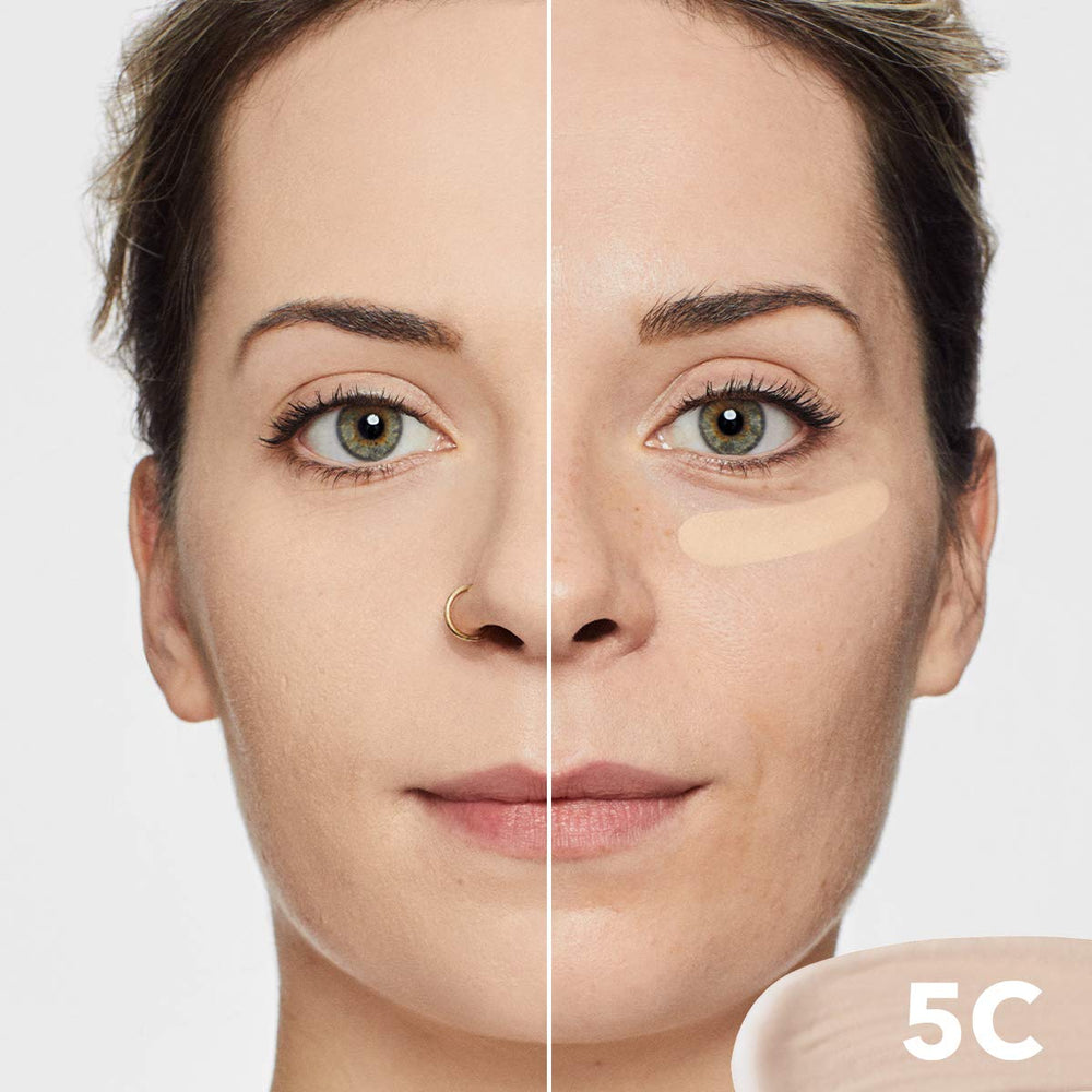 Dermablend concealer applied under eye showing smooth natural coverage