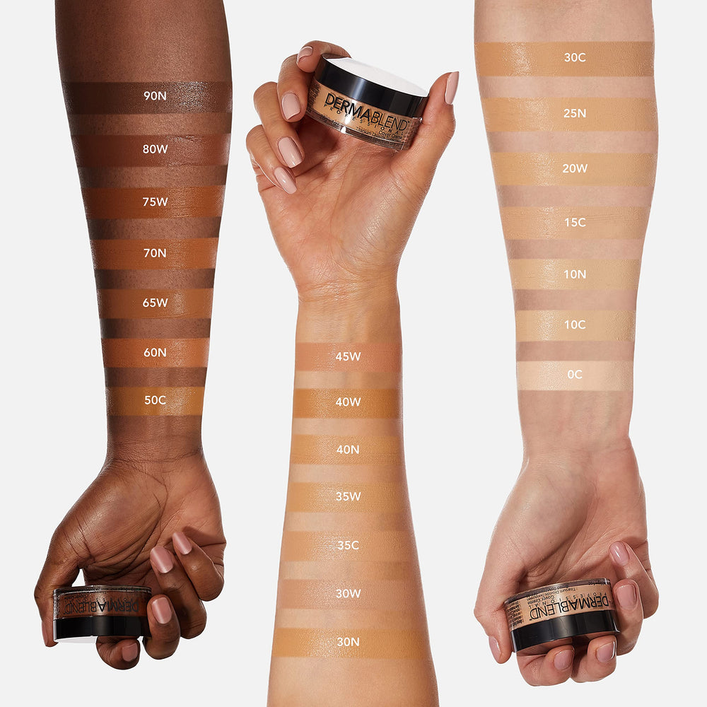 Dermablend SPF 30 label close-up highlighting broad-spectrum sun protection