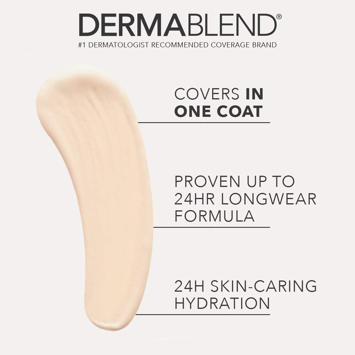Dermablend cream texture close-up highlighting smooth blendability