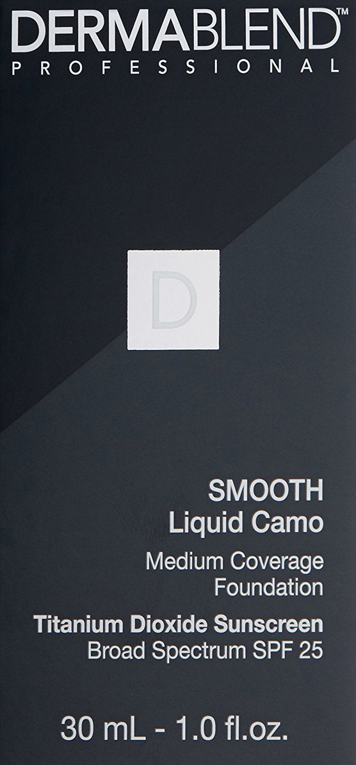 Dermablend bottle held in hand showing scale and travel-ready convenience
