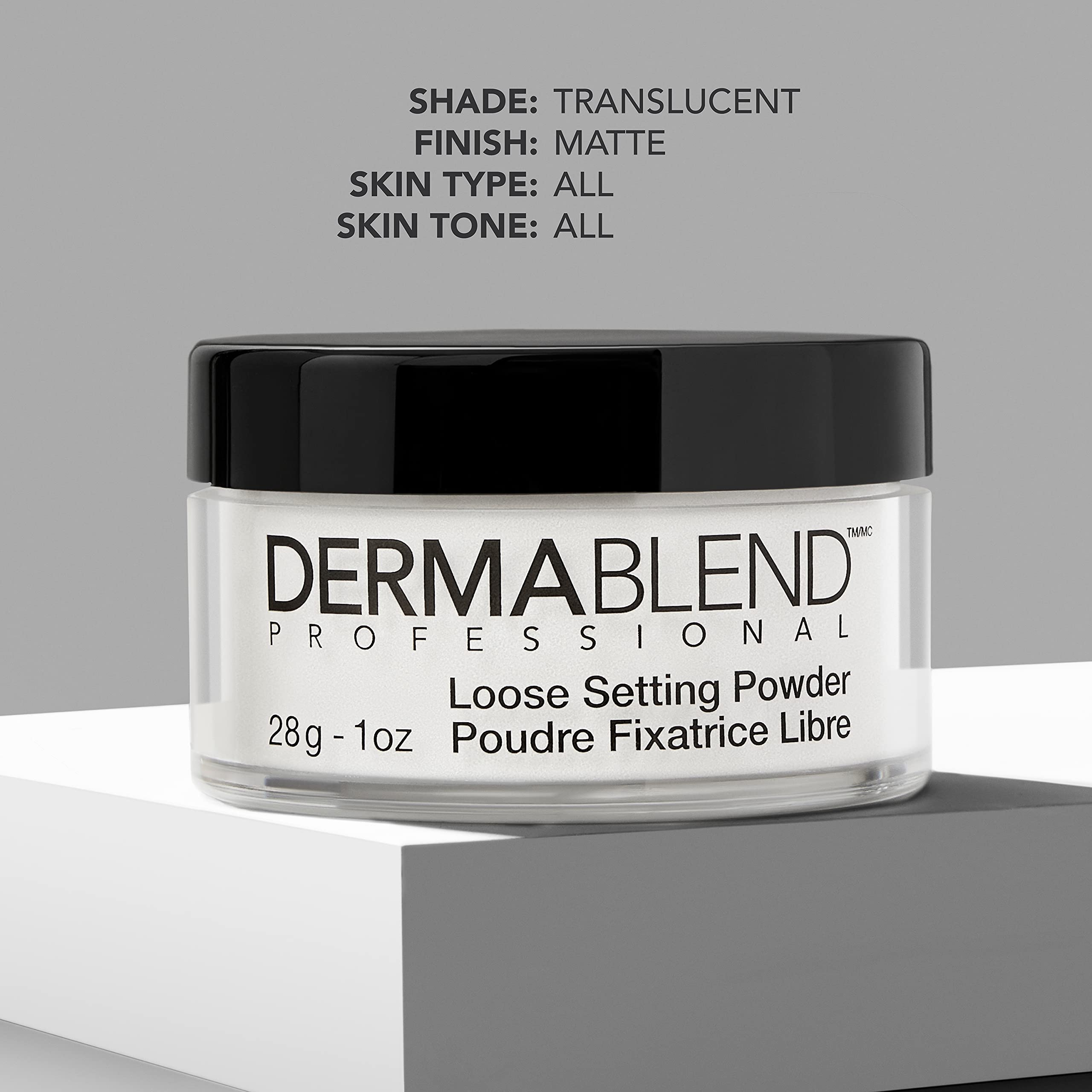 Dermablend before and after application showing blurred pores and smoother skin