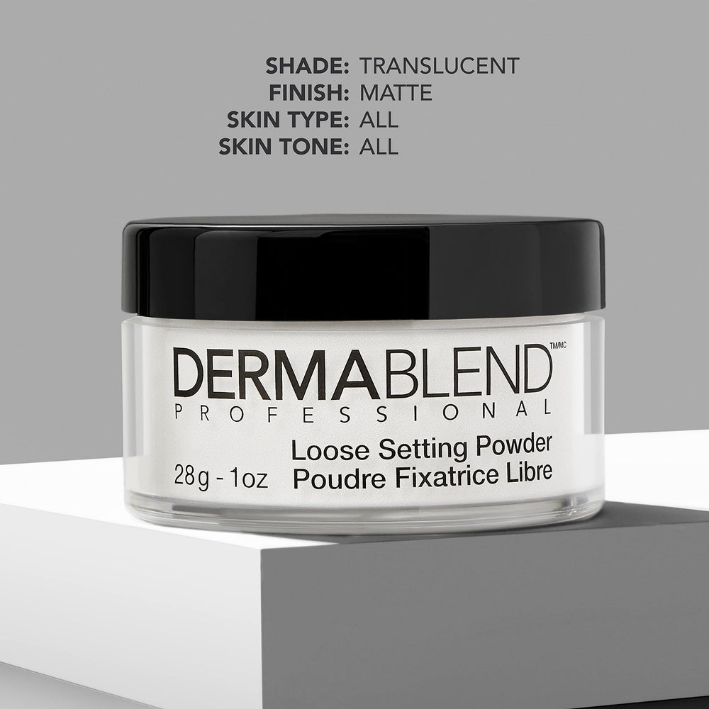 Dermablend before and after application showing blurred pores and smoother skin