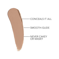Dermablend creamy texture close-up demonstrating smooth blendability